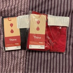 2 pairs XL Thinx modal cotton lace hiphuggers